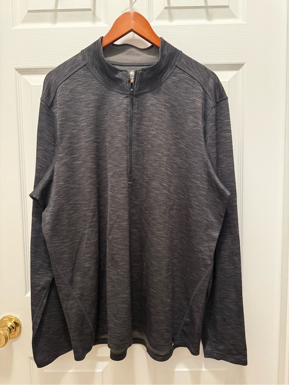REI Co.op Men's XLarge Charcoal Heather Quarter-Zip Performance Sweater